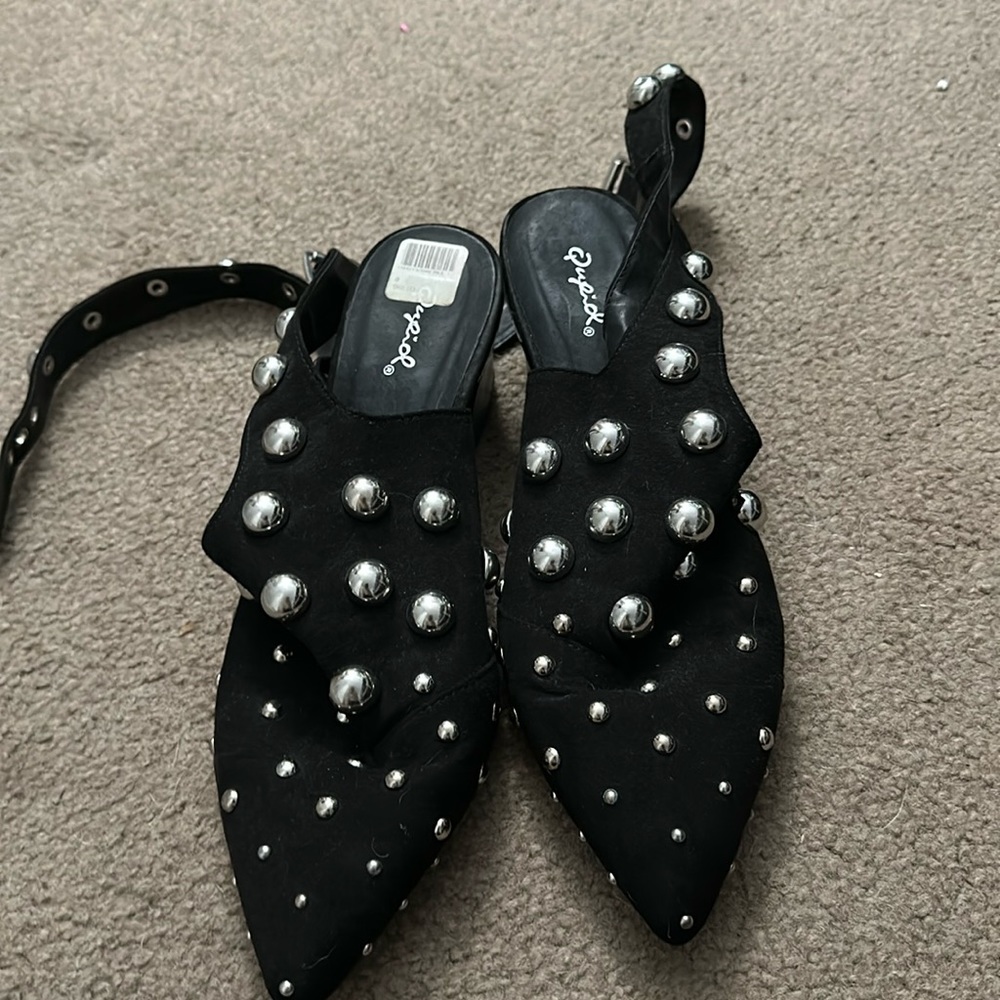 Cute wedge heel black